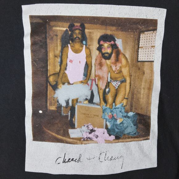 Cheech & Chong Graphic Tee Size Medium Black Polaroid Pic - Picture 4 of 7